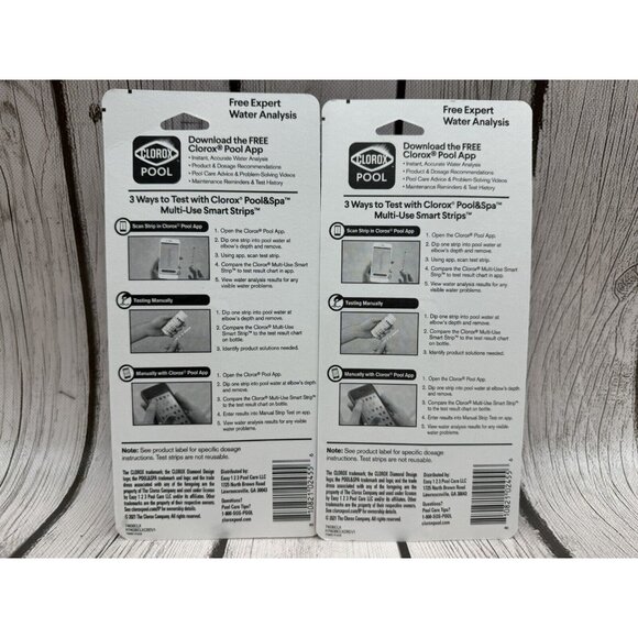2 Pack Clorox Pool & Spa 30 Multi-Use Smart Strips - Picture 2 of 2